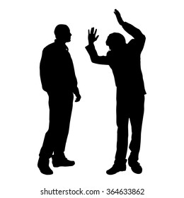 Vector Silhouette People Who Were Arguing Stock Vector (Royalty Free ...