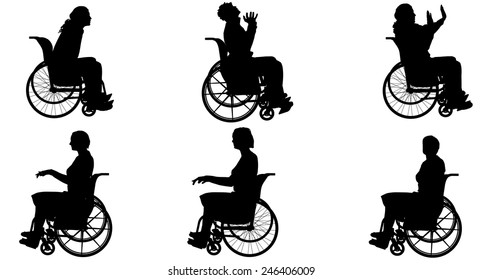 車椅子 シルエット のベクター画像素材 画像 ベクターアート Shutterstock