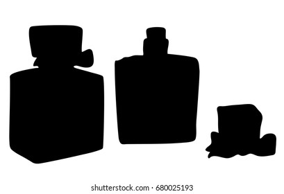 Vector silhouette of perfume bottle