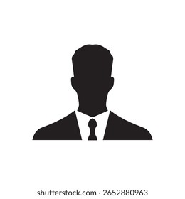 Vector silhouette Person, black color isolated on white background. Vector illustration