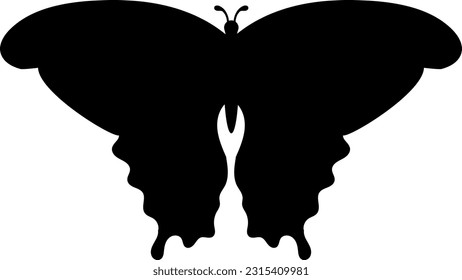 Vector silhouette photo of a butterfly