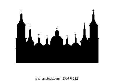 vector silhouette of the Pillar in Zaragoza