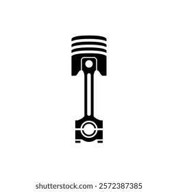 Vector silhouette of piston vector design and illustration