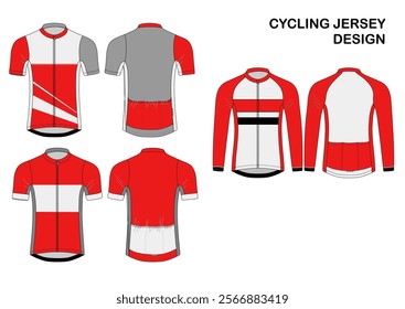 Vector Silhouette Plain Bike Jersey Design