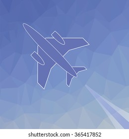 Vector Silhouette of Plane