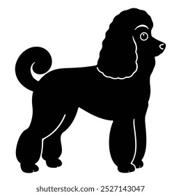 A vector silhouette poodle vector.