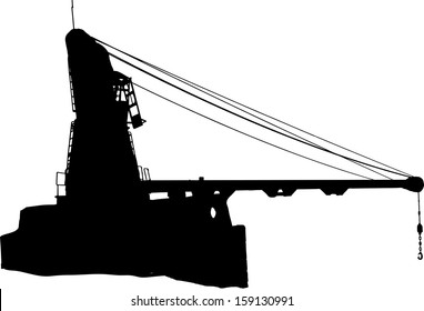 Vector Silhouette of the port crane