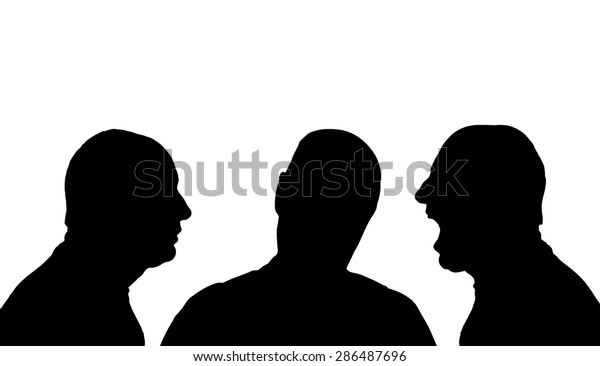 Vector Silhouette Profile Face Man On Stock Vector (Royalty Free) 286487696