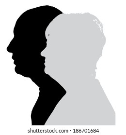 20,740 Old man head silhouette Images, Stock Photos & Vectors ...