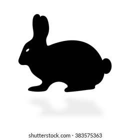 Vector silhouette of the rabbit, hare