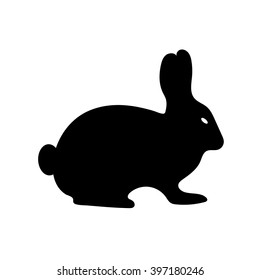 Vector silhouette of the rabbit, hare