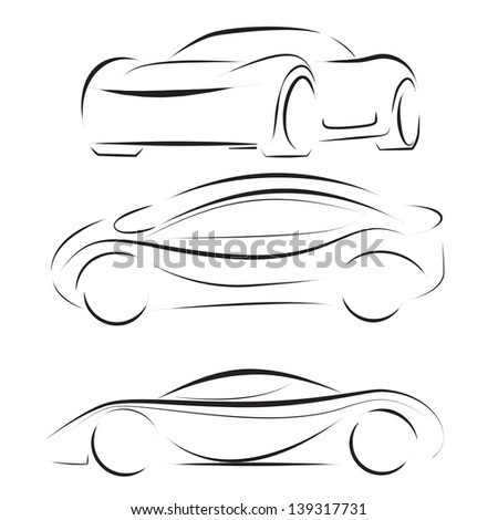 Vector Silhouette Racing Car Sports Design Stock Vector (Royalty Free ...