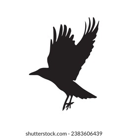 Vector silhouette ravens birds outline sxa