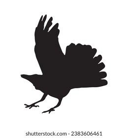 Vector silhouette ravens birds outline sxa