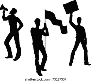 vector silhouette of rebel