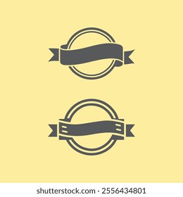 Vector Silhouette Ribbon Banners - Minimal Illustration Designs