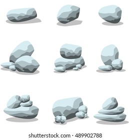 Vector silhouette of rock style collection stock