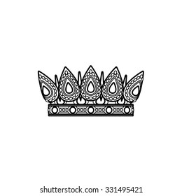 Vector silhouette royal crown icon from crown collection