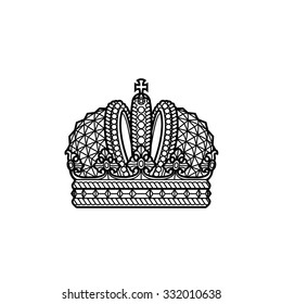 Vector silhouette royal crown icon from crown collection