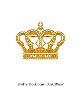 Vector silhouette royal crown icon from crown collection