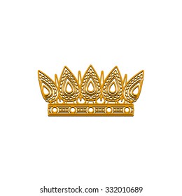 Vector silhouette royal crown icon from crown collection