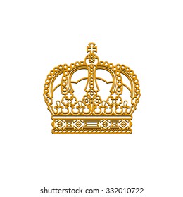 Vector silhouette royal crown icon from crown collection