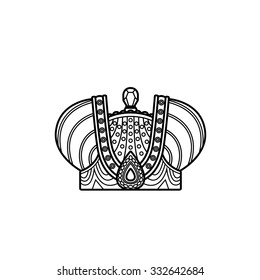 Vector silhouette royal crown icon from crown collection