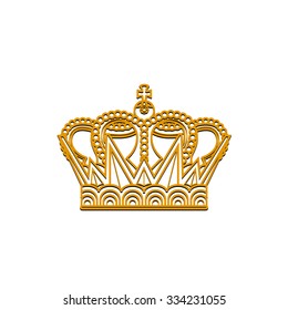 Vector silhouette royal crown icon from crown collection