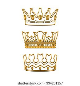 Vector silhouette royal crown icon from crown collection