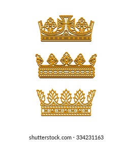 Vector silhouette royal crown icon from crown collection