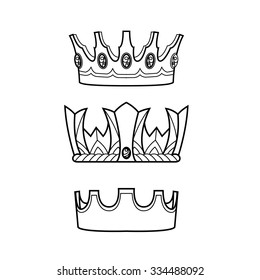 Vector silhouette royal crown icon from crown collection