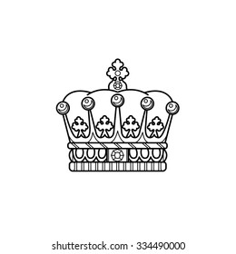 Vector silhouette royal crown icon from crown collection