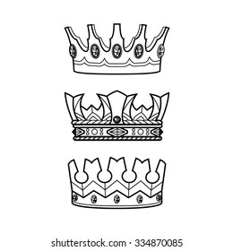 Vector silhouette royal crown icon from crown collection