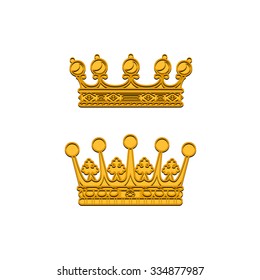 Vector silhouette royal crown icon from crown collection