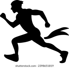 Vector silhouette of Runner on the start