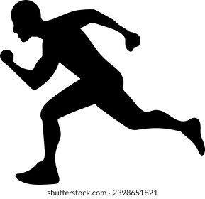 Vector silhouette of Runner on the start