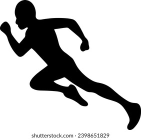 Silueta vectorial de Runner al inicio