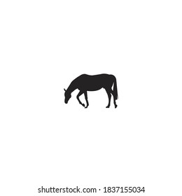 Vector silhouette of a running horse