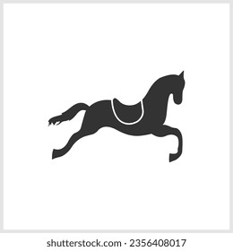 Vector silhouette of a running horse
