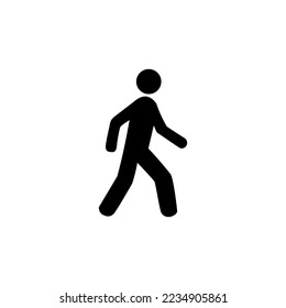 Vector silhouette running on white background.