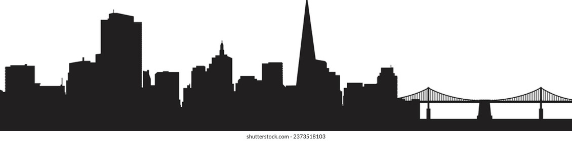 Vektor-Silhouette von San Francisco, zubereitet und gereinigt
