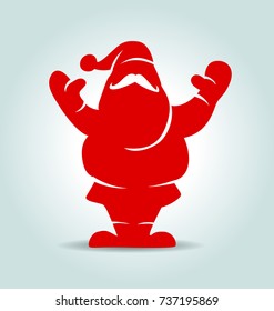 Vector silhouette of Santa Claus 