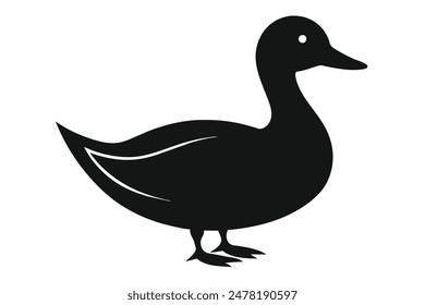 Vector silhouette set of chickens - hens, poultry, roosters, cock, baby, duck, goose chicks in farm
