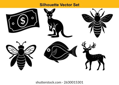 Silhueta de vetor definir design de alta qualidade

