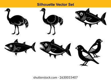 Silhueta de vetor definir design de alta qualidade
