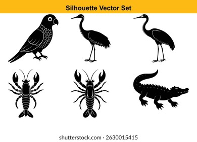 Silhueta de vetor definir design de alta qualidade
