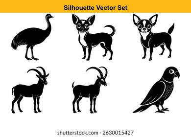 Silhueta de vetor definir design de alta qualidade
