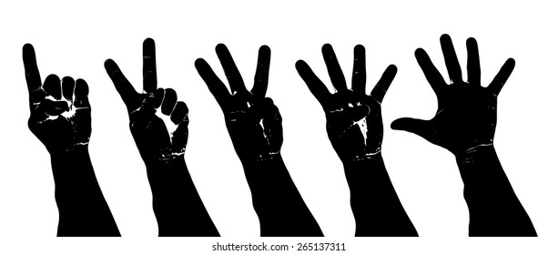 2,892 Number 1 hand silhouette Images, Stock Photos & Vectors ...