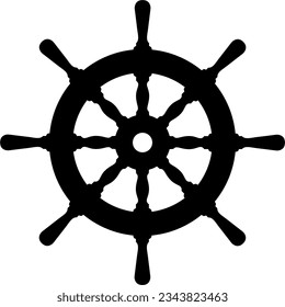 vector silhouette of a ship's rudder