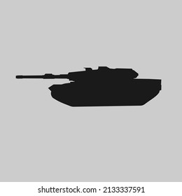 Vector silhouette of the side of a tank.